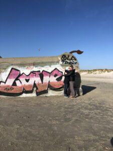 Bunker in Dänemark mit LOVE Graffitti